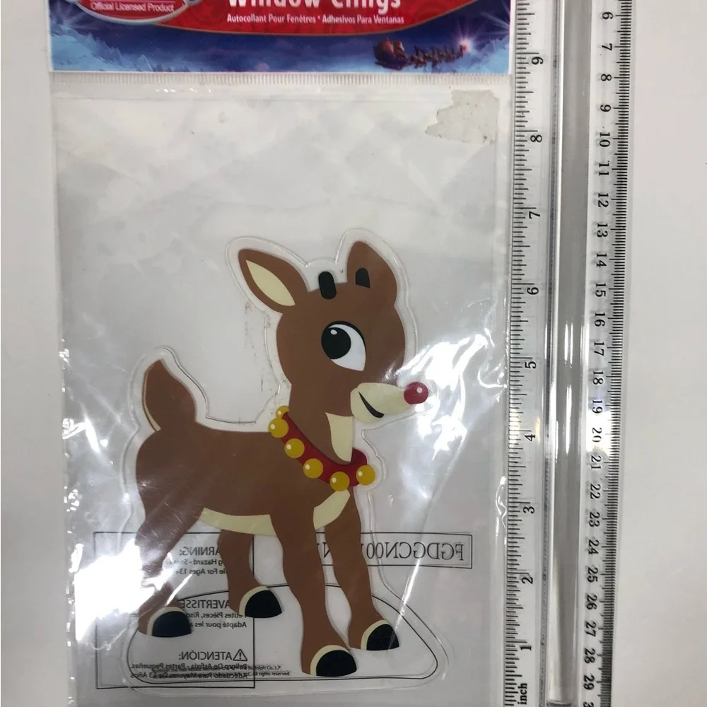 Rudolph the Red Nosed Reindeer Window Clings NIP